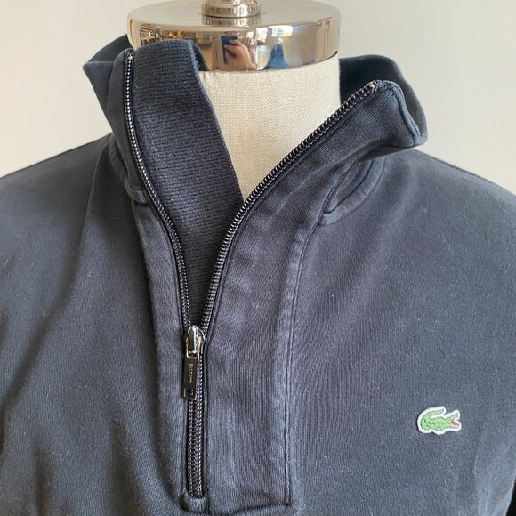 Lacoste black polo sweatshirt mens size 4 - Picture 3 of 7